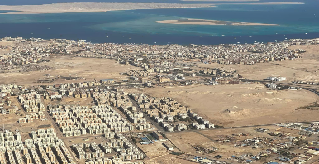 Luftbild Anflug Aegypten