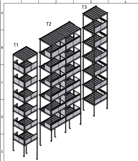 Werkplanung-BONDA 3D-Modelle-Isometrie-der-Balkontuerme-Balkone-Lohfelden-Vorsterstrasse-2