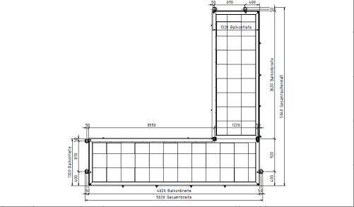 Werkplanung-Isometrie-Balkonbau-Alubalkone BONDA Bad Taunus