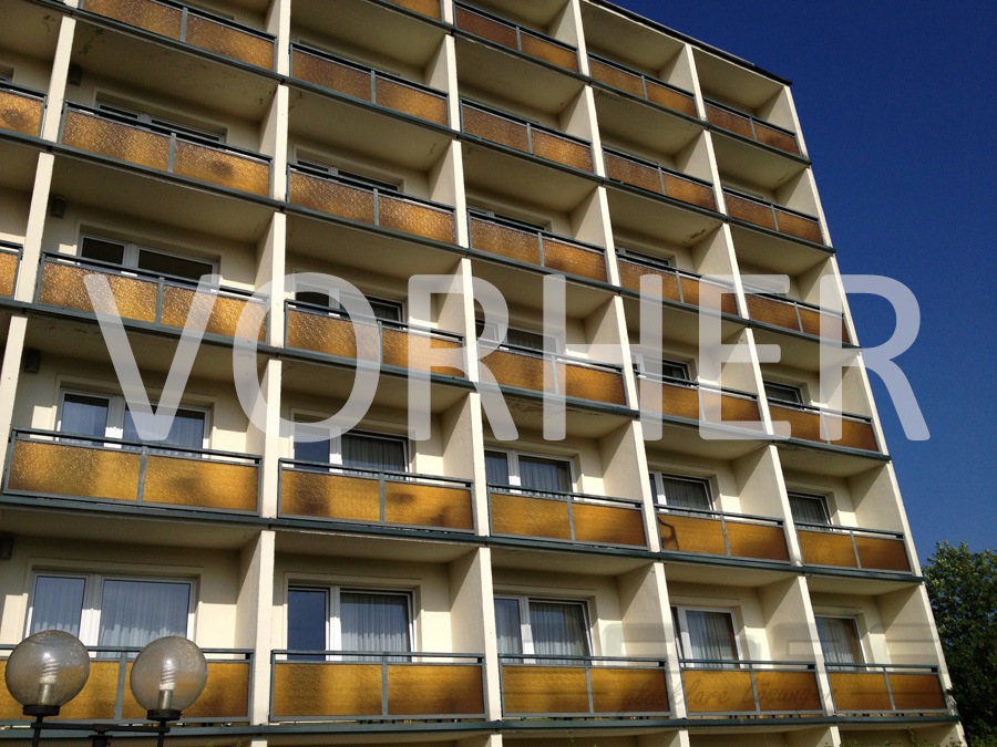 Fassade vor Baubeginn Balkonanbau Wurzbach Hotel am Rennsteig