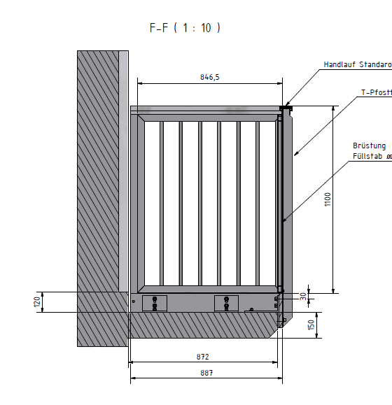 Werkplanung BONDA – 3D-Modelle Isometrie der Balkontürme Balkone Geländer 2